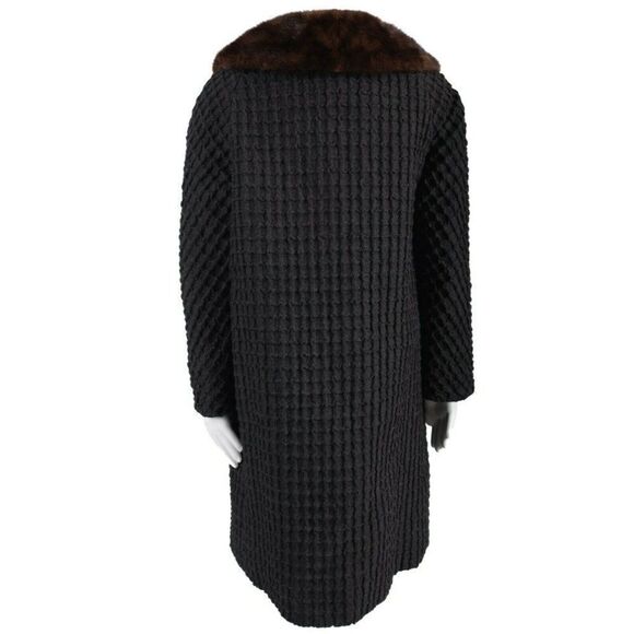 Vintage 40s 50 Tissus Hurel Paris French Coat Gray - Picture 3 of 12